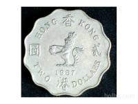 LaZooRo: Hong Kong 2 Dollars 1987 XF