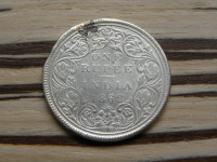 Indija 1 ruppee 1862 (poškodovan)