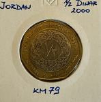 Jordanija 1/2 Dinar 2000