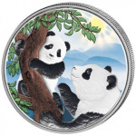 Kitajski Panda 30 g srebrnik 2021 BARVNI/COLOURED (trezor)