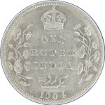 LaZooRo: Britanska Indija 1 Rupee 1904 XF a - Srebro