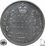 LaZooRo: Britanska Indija 1 Rupee 1904 XF - Srebro