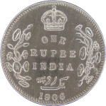 LaZooRo: Britanska Indija 1 Rupee 1906 XF / UNC - srebro