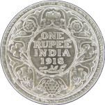 LaZooRo: Britanska Indija 1 Rupee 1918 XF/UNC a - Srebro