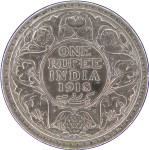 LaZooRo: Britanska Indija 1 Rupee 1918 XF/UNC - srebro