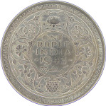 LaZooRo: Britanska Indija 1 Rupee 1943 XF / UNC - srebro