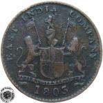 LaZooRo: Britanska Indija Madras 5 Cash 1803 VF