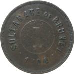 LaZooRo: Brunej 1 Cent 1887 VF