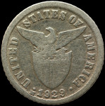 LaZooRo: Filipini 10 Centavos 1929 F / VF - srebro