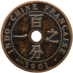 LaZooRo: Francoska Indokina 1 Cent 1901 VF