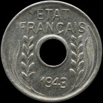 LaZooRo: Francoska Indokina 1 Cent 1943 UNC