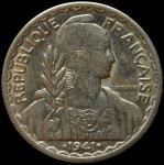 LaZooRo: Francoska Indokina 20 Cents 1941 UNC