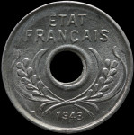 LaZooRo: Francoska Indokina 5 Cents 1943 UNC