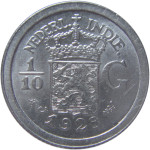 LaZooRo: Nizozemska vzhodna Indija 1/10 Gulden 1928 UNC - Srebro