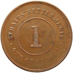 LaZooRo: Straits Settlements 1 Cent 1907 XF / UNC