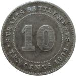 LaZooRo: Straits Settlements 10 Cents 1903 VF a - Srebro