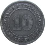 LaZooRo: Straits Settlements 10 Cents 1926 XF - Srebro