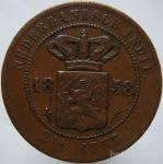 LaZooRo: Nizozemska vzhodna Indija 2 1/2 Cent 1858 VF