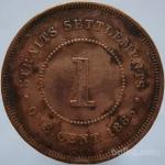 LaZooRo: Straits Settlements 1 Cent 1885 VG/F