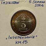 Tadžikistan 5 Somoni 2006 Independence