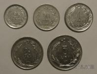 TURČIJA - 25 in 50 kurus, 1, 2.5 in 5 lira (komplet)