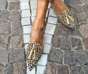 Novi ženski loafers leopard/ zlati