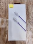 Baseus USB C-C 2m 100W 20V5A Cafule Metal vijoličen pleten kabel
