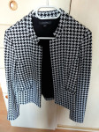 Comma ženski blazer, suknjič, črno bel, 34 velikost