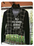 pleten karo črno bel blejzer, M, L