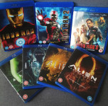 2x BLU RAY box set: Iron Man 1-3, Alien 1-4 Anthology
