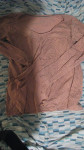 Majica za dojenje-bombazna,roza s črnimi pikami, vel M