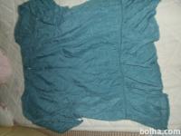 Nosečniška bluza-tunika,svilena, modrozelena,vel L,poletna