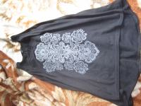 Nosečniška majica-črna z belim vzorcem, AMISU, VEL.M, poletna