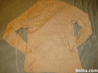 Nosečniška majica-pleten pulover v zlati barvi, vel S