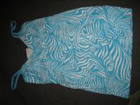 Nosečniška poletna tunika z modrimi vijugastimi vzorci, vel.S