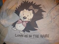 Nosečniška siva majica z motivom in napisom Love..., Benetton, vel M