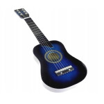 Klasična začetniška lesena kitara za otroke modra 60cm