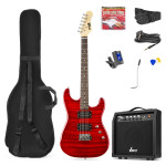 MAX GIGKIT QUILTED RED Električna kitara kitare SET
