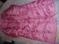 Dolga dekliška bunda-roza, vel 146-152, za starost11-12let