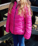 Temno rožnata dekliška bunda 152 cm