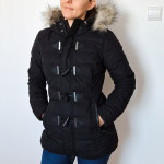 Črna zimska bunda Superdry - S