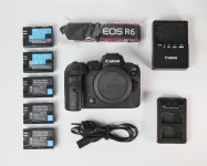 Canon R6 + 5 baterij in dodatni polnilec