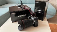 Fotoaparat Canon EOS R6 + objektiv Canon RF 24-70 mm F2.8 Novo!