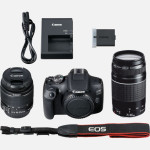 Canon digitalni fotoaparat EOS 2000D + EF-S 18-55 mm + EF 75-300 mm