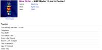 NEW ORDER - BBC RADIO1 LIVE IN CONCERT (CD audio)