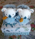 Copati z ropotuljico za dojenčke, starost 0-6 mes