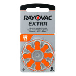 6 Baterij Rayovac extra, Velikost 13 za Slušne Aparate