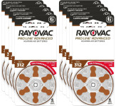 6 Baterij Rayovac pro line, Velikost 312 za Slušne Aparate
