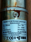 Potopna cevna črpalka 550W  2100 L/uro 70m  75mm  za večje globine