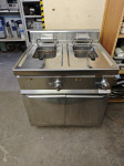 ELEKTRIČNA DVOJNA SAMOSTOJEČA FRITEZA － 2x 12 L － INOX